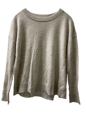 Zadig & Voltaire Oatmeal Preppy M Crewneck Merino Sweater